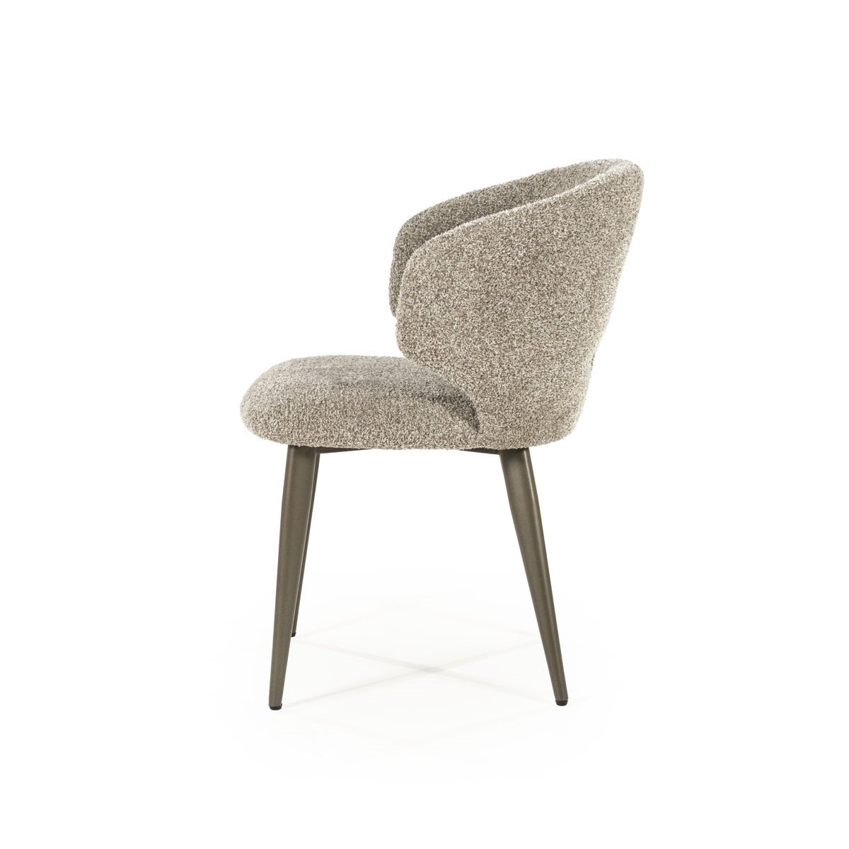 Esszimmerstuhl Mateo Vierfußstuhl Stoff taupe