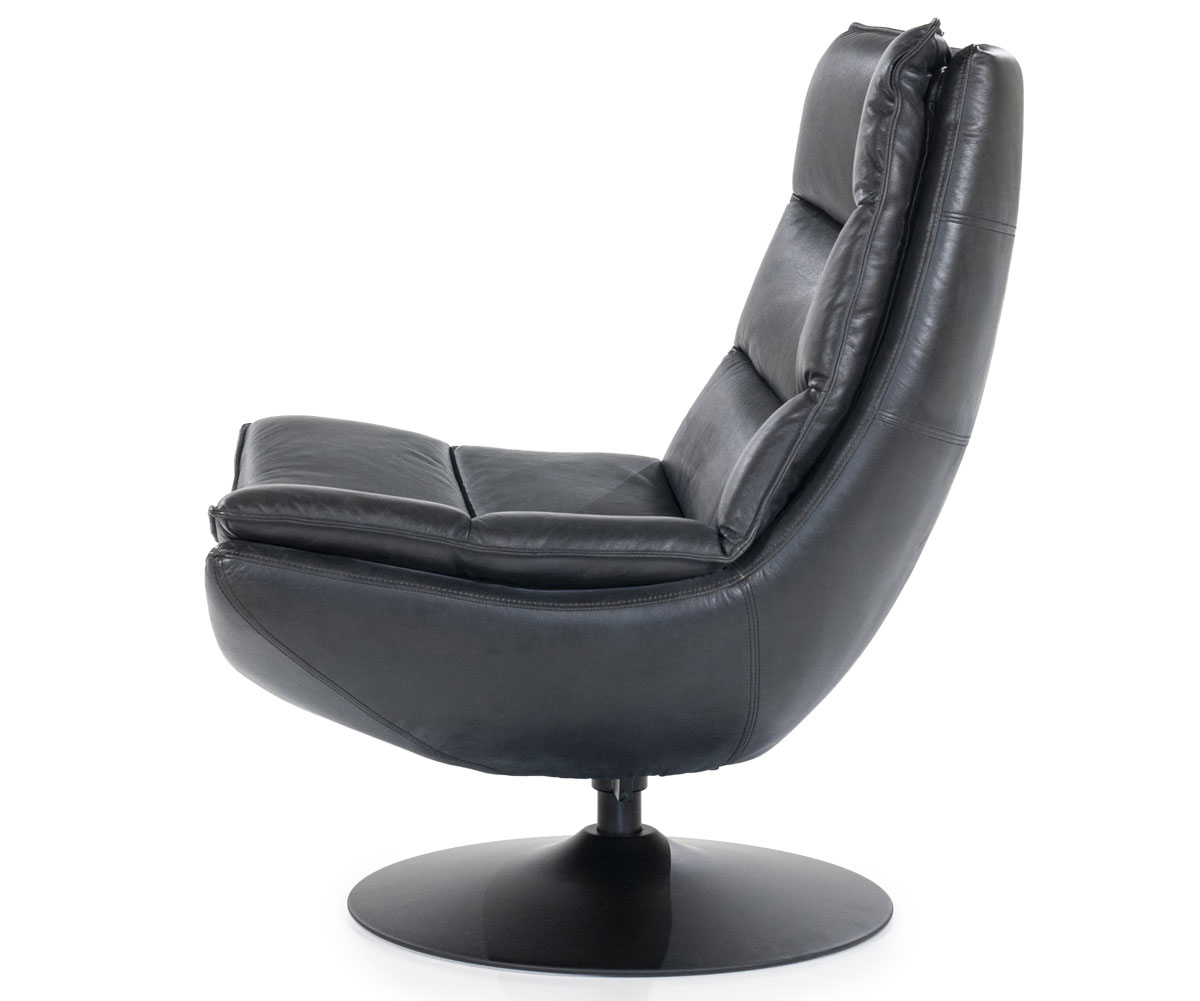 Sessel Relaxsessel Sven Boho Leder schwarz Drehsessel