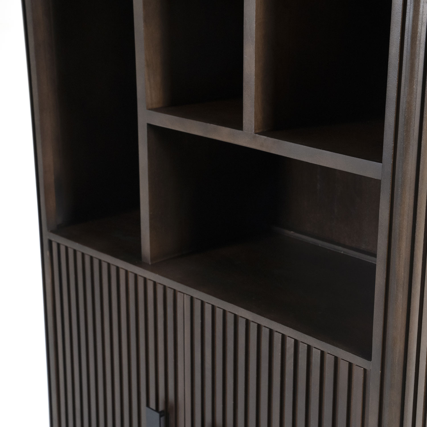 Bücherschrank Regal Remi H 200 cm Mangoholz braun