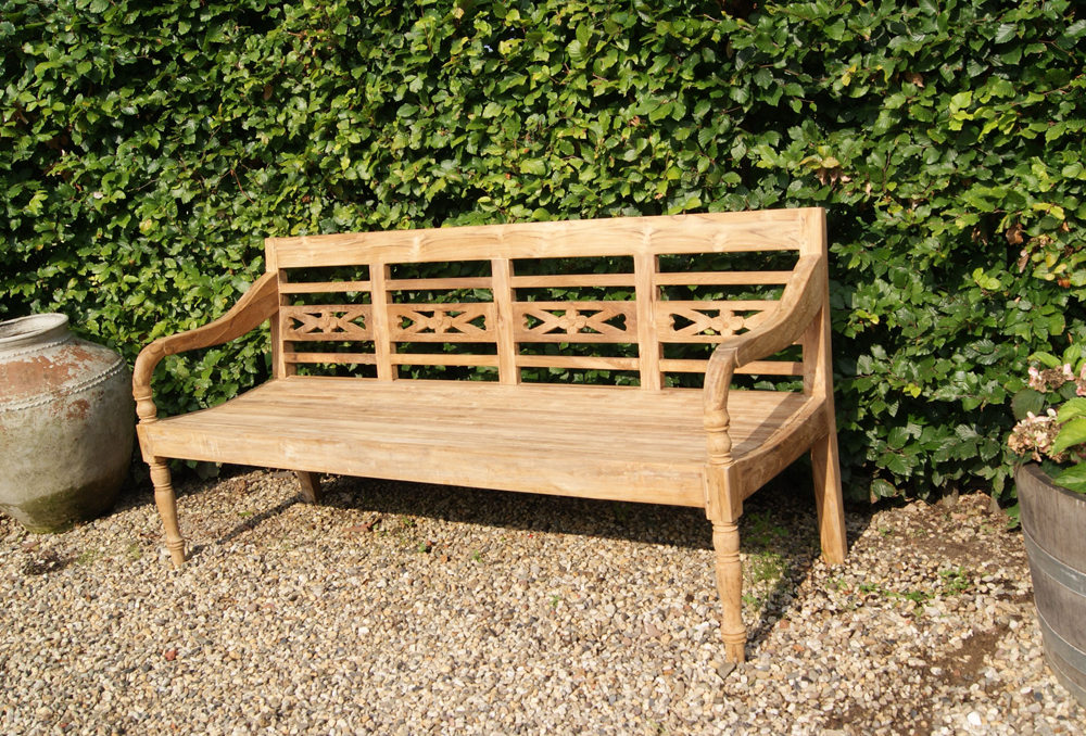 4 Sitzer Gartenbank STATIONS Teakholz Bank 190 cm