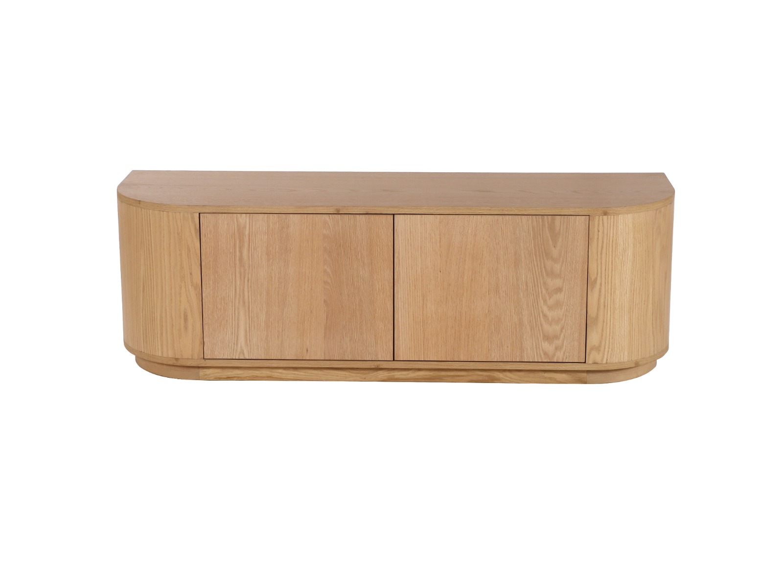 TV Möbel Lowboard Novero 140 cm Eichenholzfurnier natur