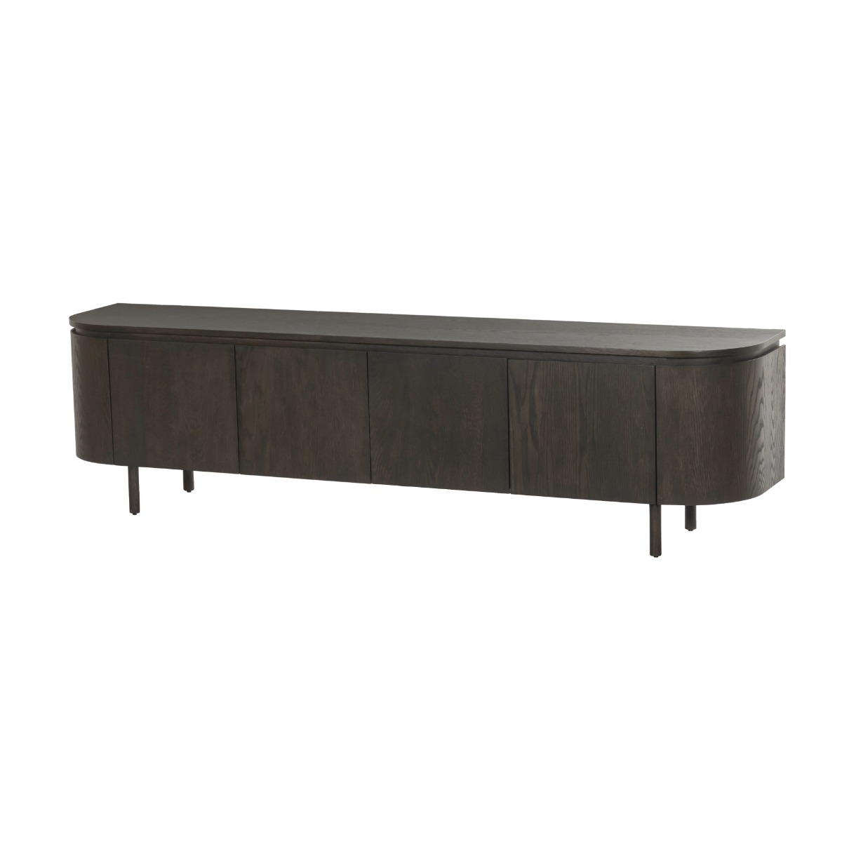 TV Möbel Lowboard Tobago 210 cm Eiche Furnier Espresso Sideboard