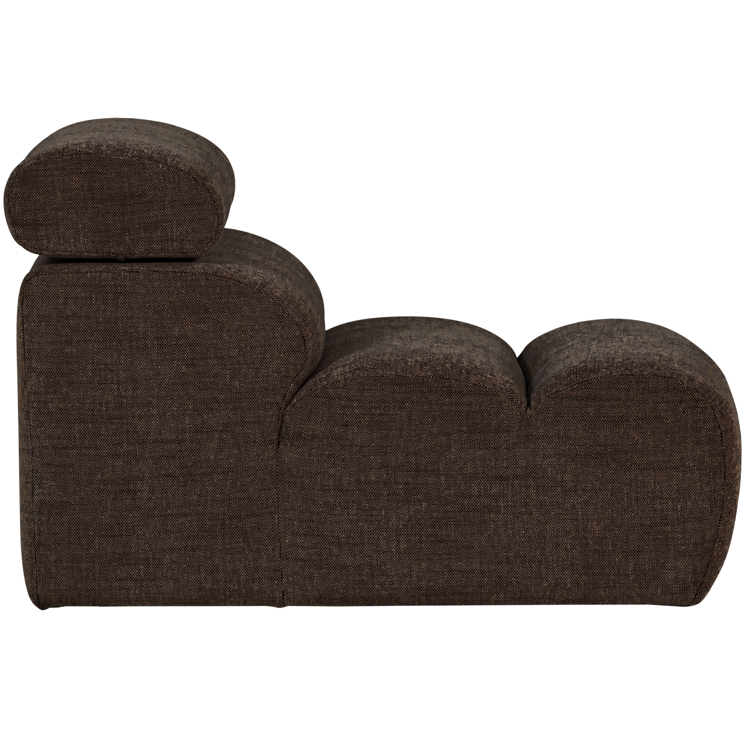Sofaelement NOVI 82 cm Element Webstoff dunkelbraun melange