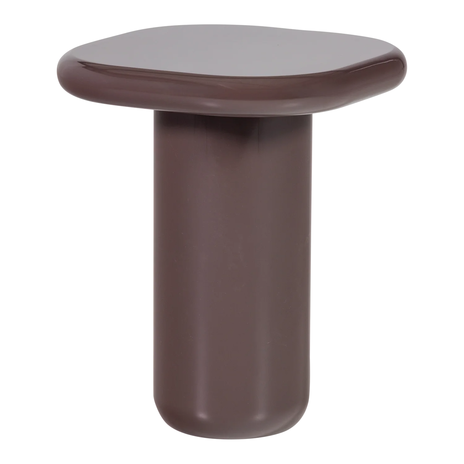 Beistelltisch ZAVA H 61 cm MDF hochglanz dunkelbraun