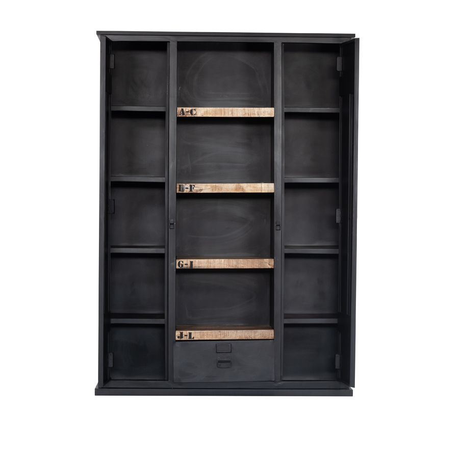 Industrie Schrank Regal schwarz Bücherschrank
