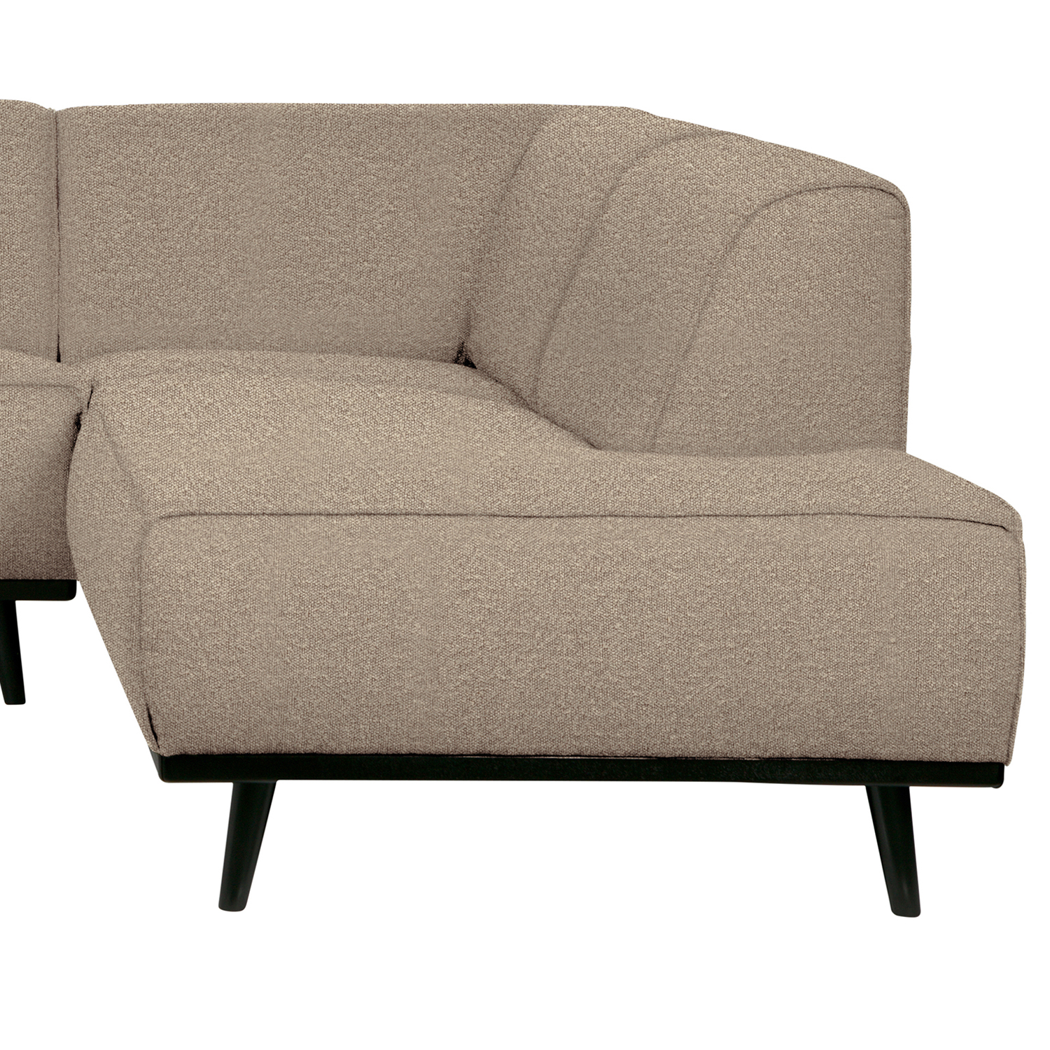 Ecksofa Statement Bouclé beige Longchair rechts