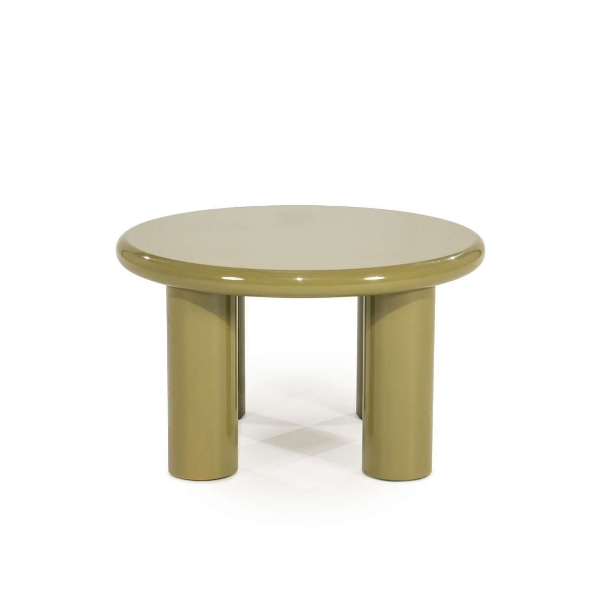 Beistelltisch Bloop Ø 60 cm MDF High Gloss grün Couchtisch