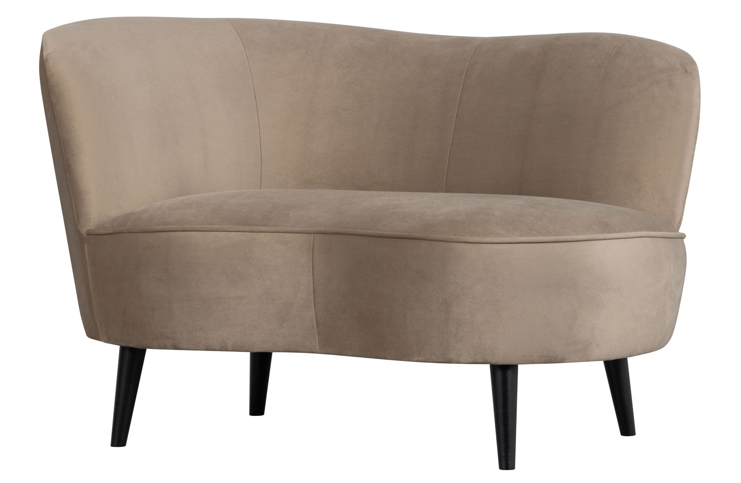 Lounge Sessel Sara links Samt khaki