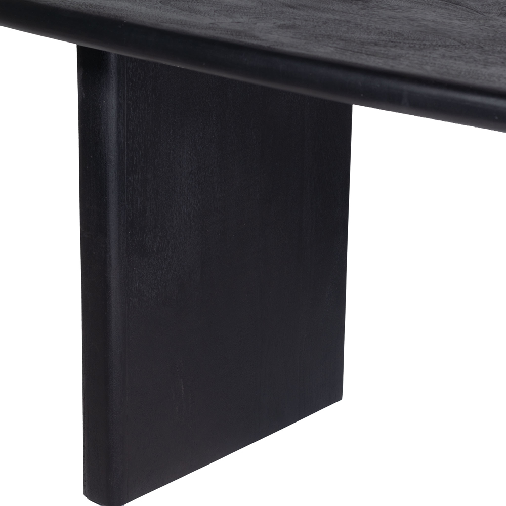 Esstisch AGIN oval 240 x 100 cm schwarz Mango Holz