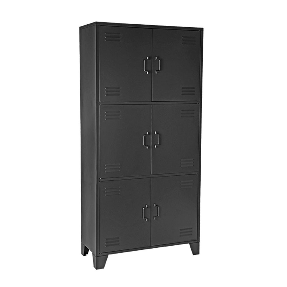 Industrie Schrank GLORA H 185 cm Metall schwarz