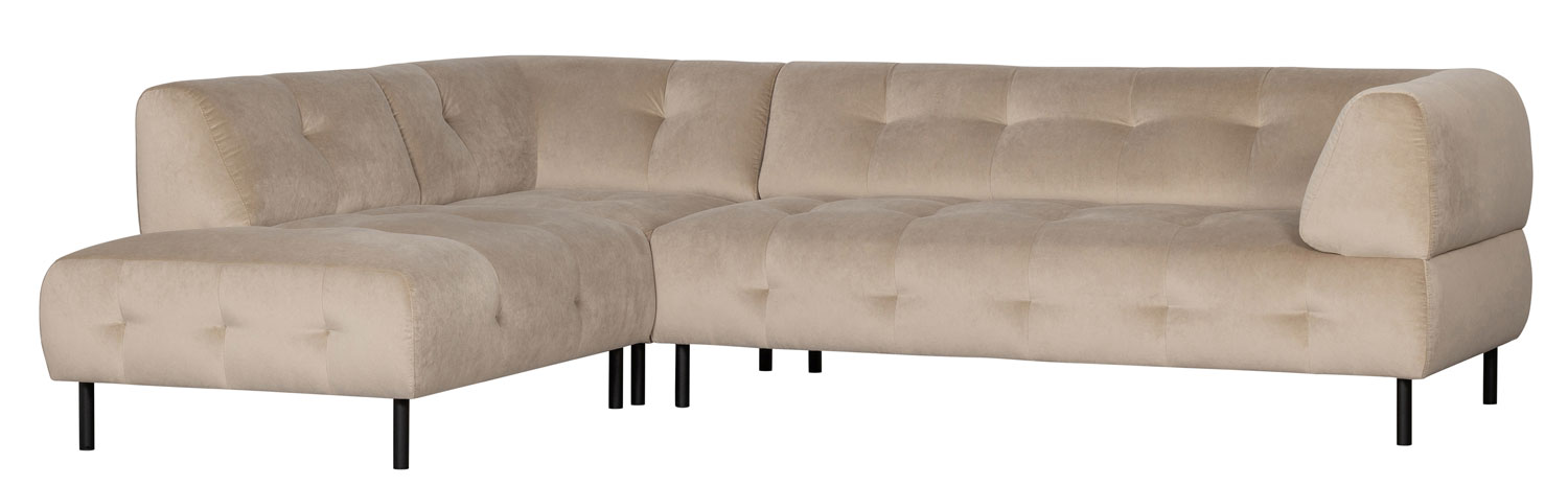 woood Lloyd Ecksofa links washed Velvet Samt Sand