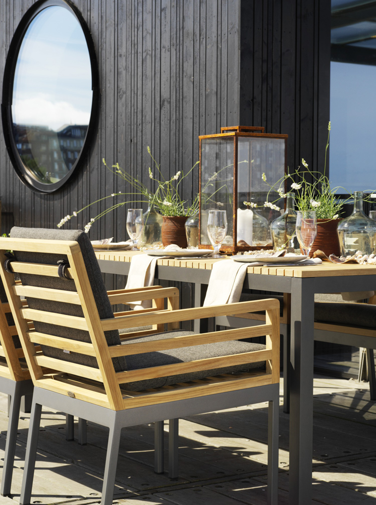 7 tlg. Gartenmöbel Set ZALANGO Teakholz