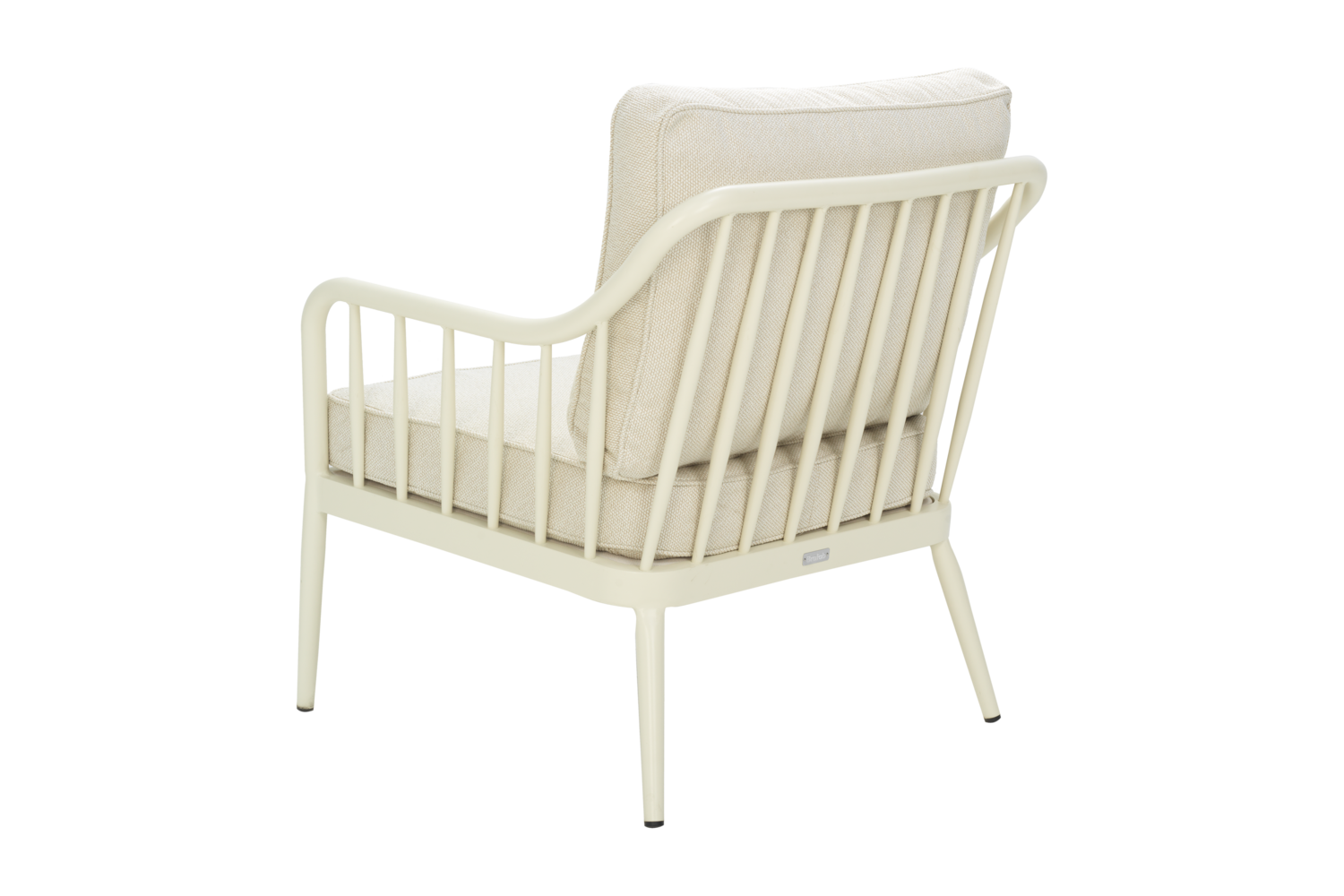 Gartensessel Gartenstuhl Coleville mit Kissen Aluminium weiß