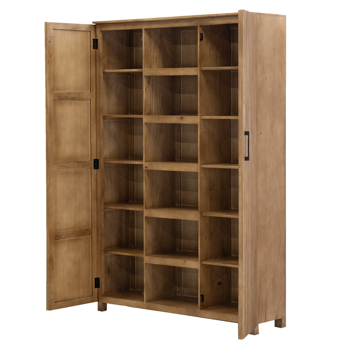 Wandschrank Schrank TONI H 210 cm Mangoholz braun 