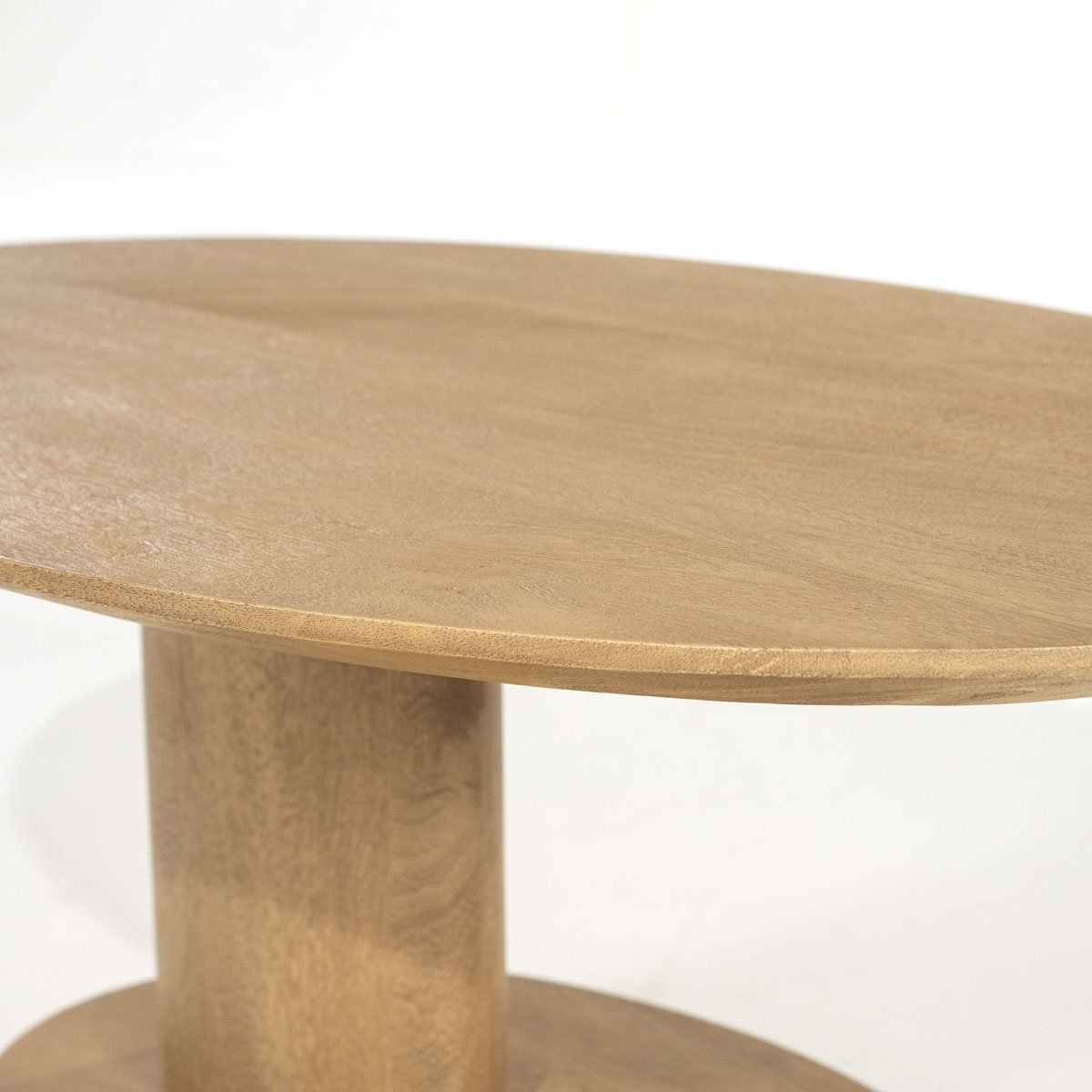 Couchtisch Novia oval 90 x 60 cm Mangoholz hell Sofatisch Beistelltisch