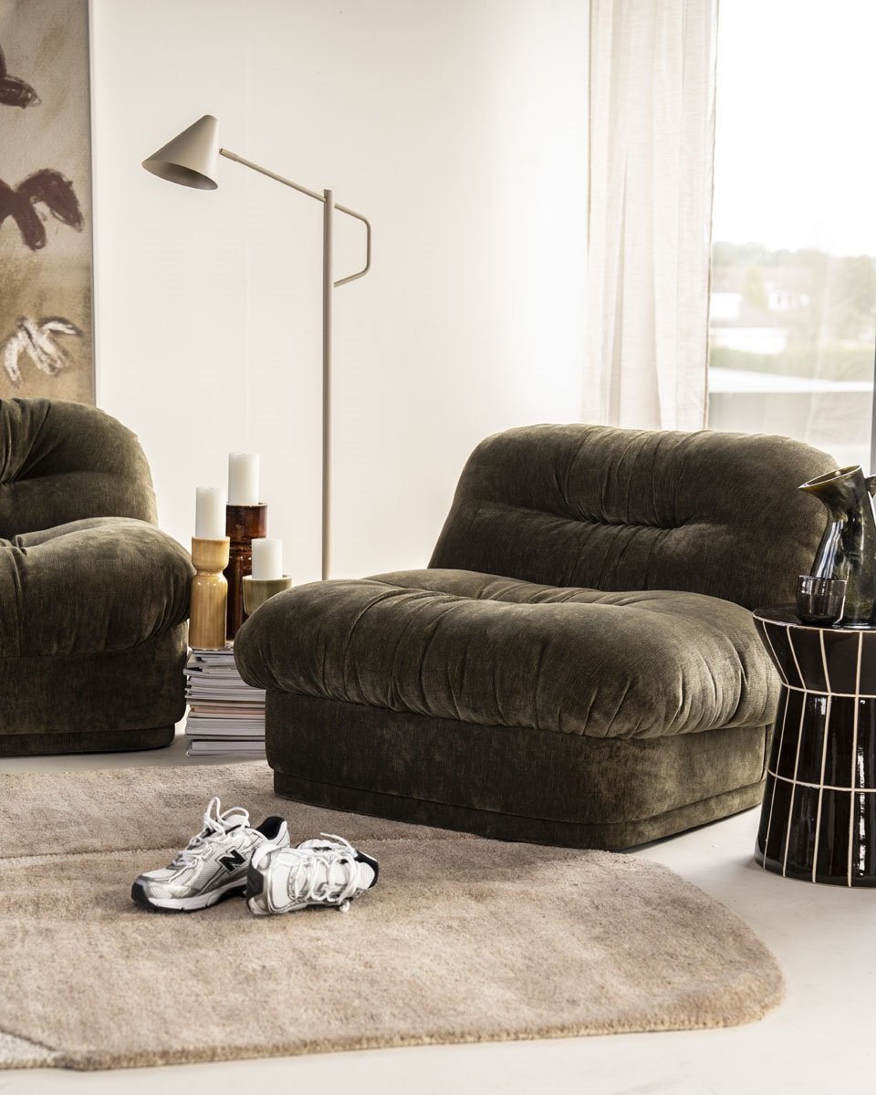 Sessel gepolstert Nook Stoff Blim grün