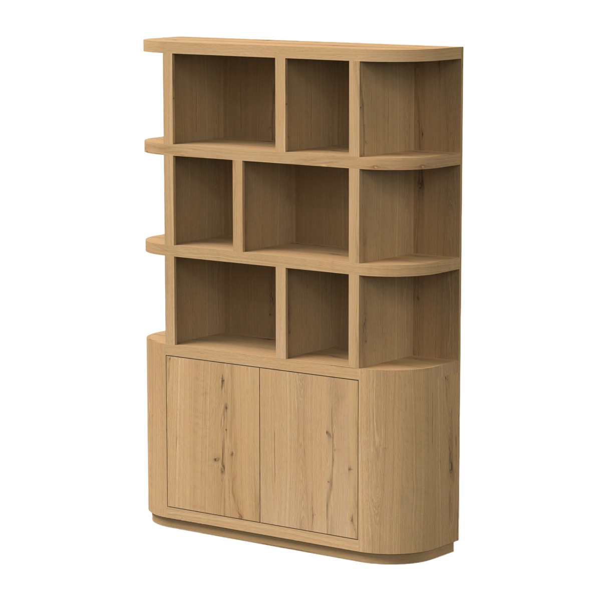 Schrank Regal Novero B 145 cm Eichenholzfurnier hellbraun