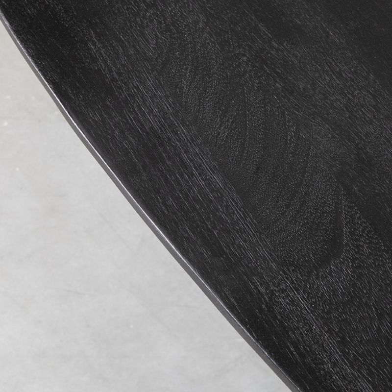 Esstisch LAROSE 260 cm Mango Holz schwarz oval organisch