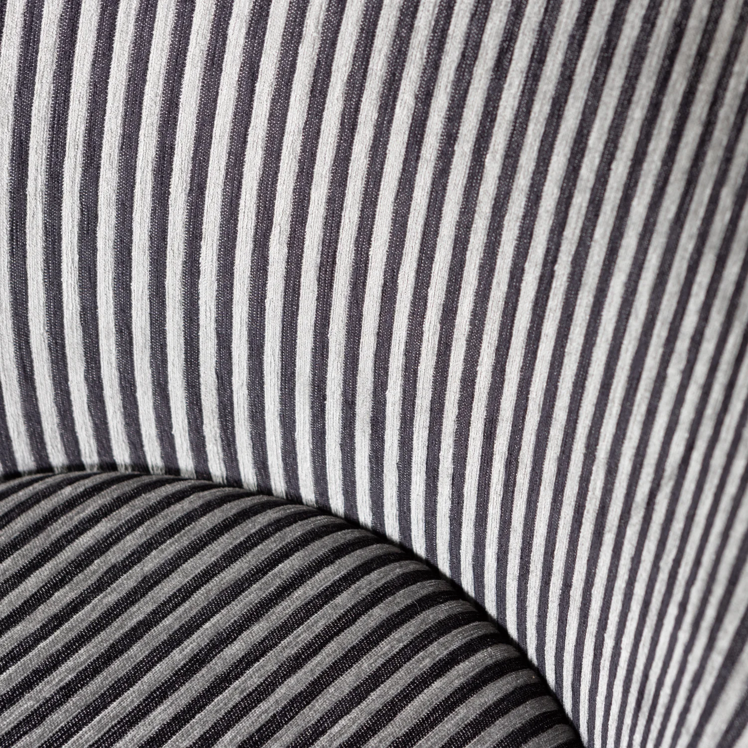 2er Set Esszimmerstuhl Vogue Webstoff Streifendesign schwarz grau 