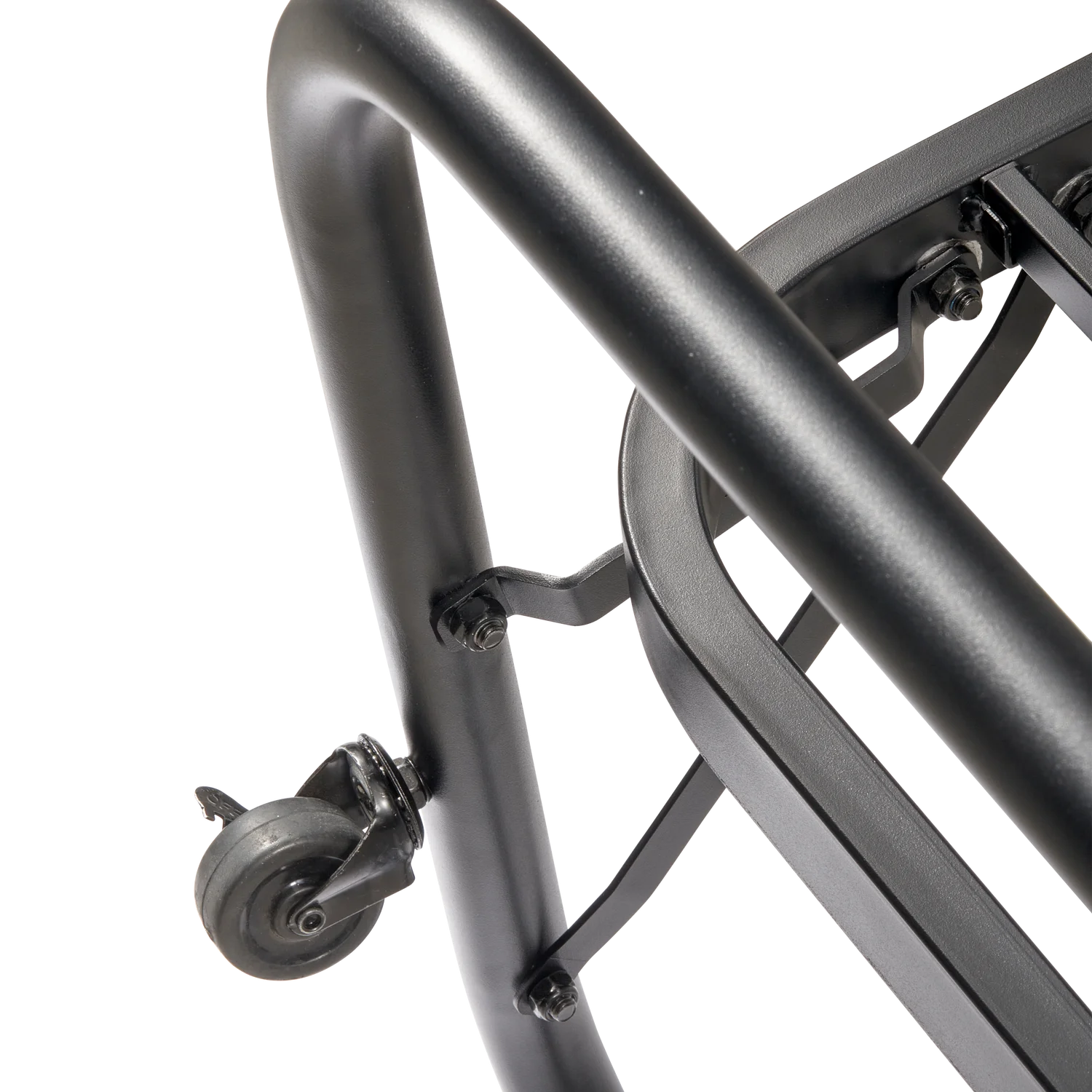 Einzelbett LUCY 200 x 90 cm zusammenklappbar Metallbett schwarz 