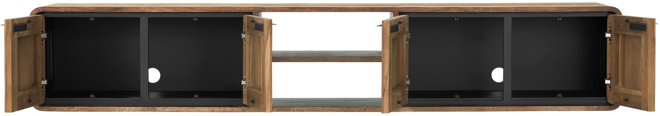 TV Möbel Evo 225 cm hängend recyceltes Teakholz Lowboard