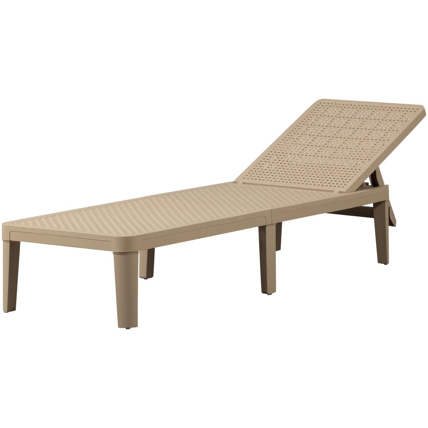 Gartenliege Sonnenliege JINTE 191 cm Kunststoff sandfarben