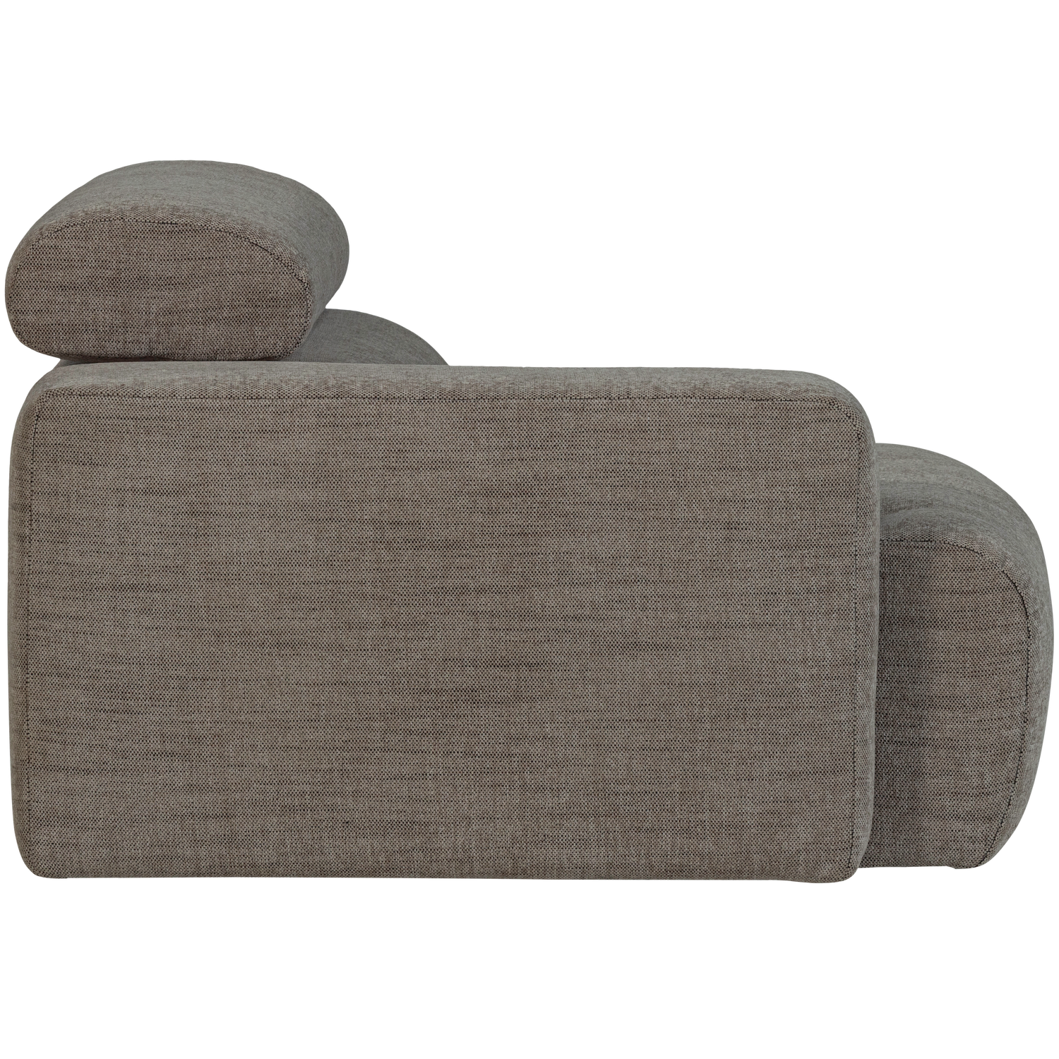 Sofaelement NOVI mit Armlehne links Element Webstoff grau melange