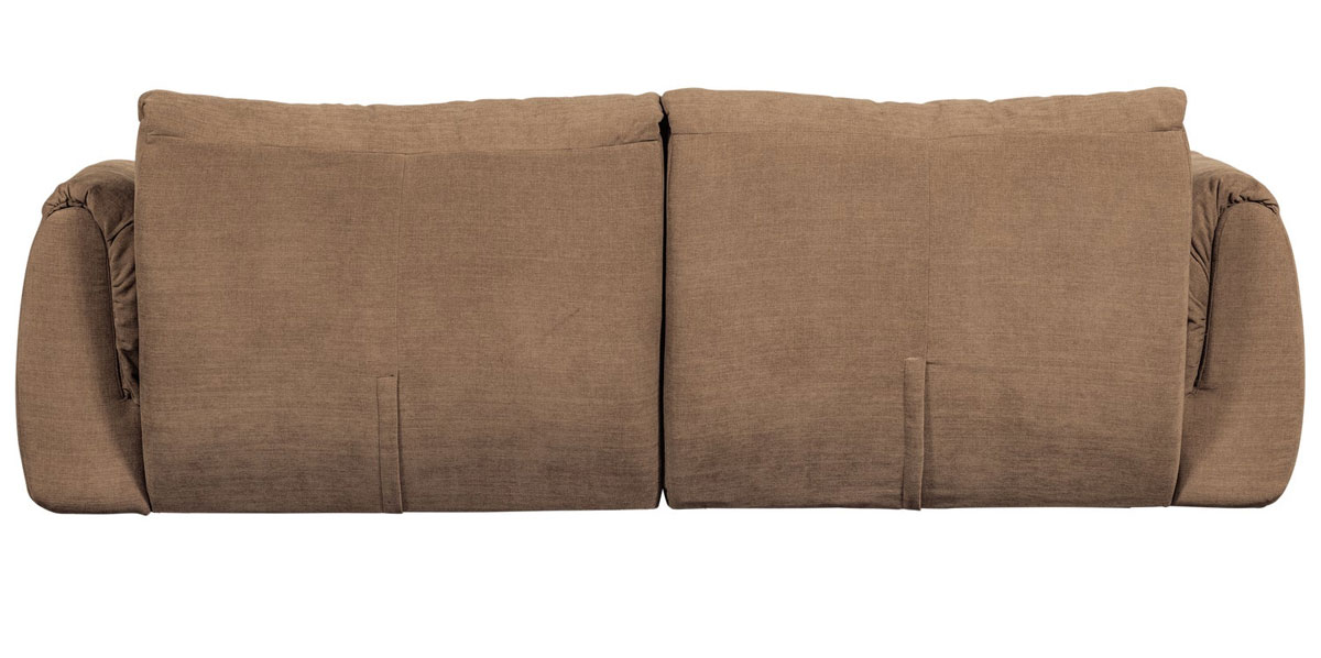 woood 2 Sitzer Sofa BAGGY Webstoff Chenille braun Couch