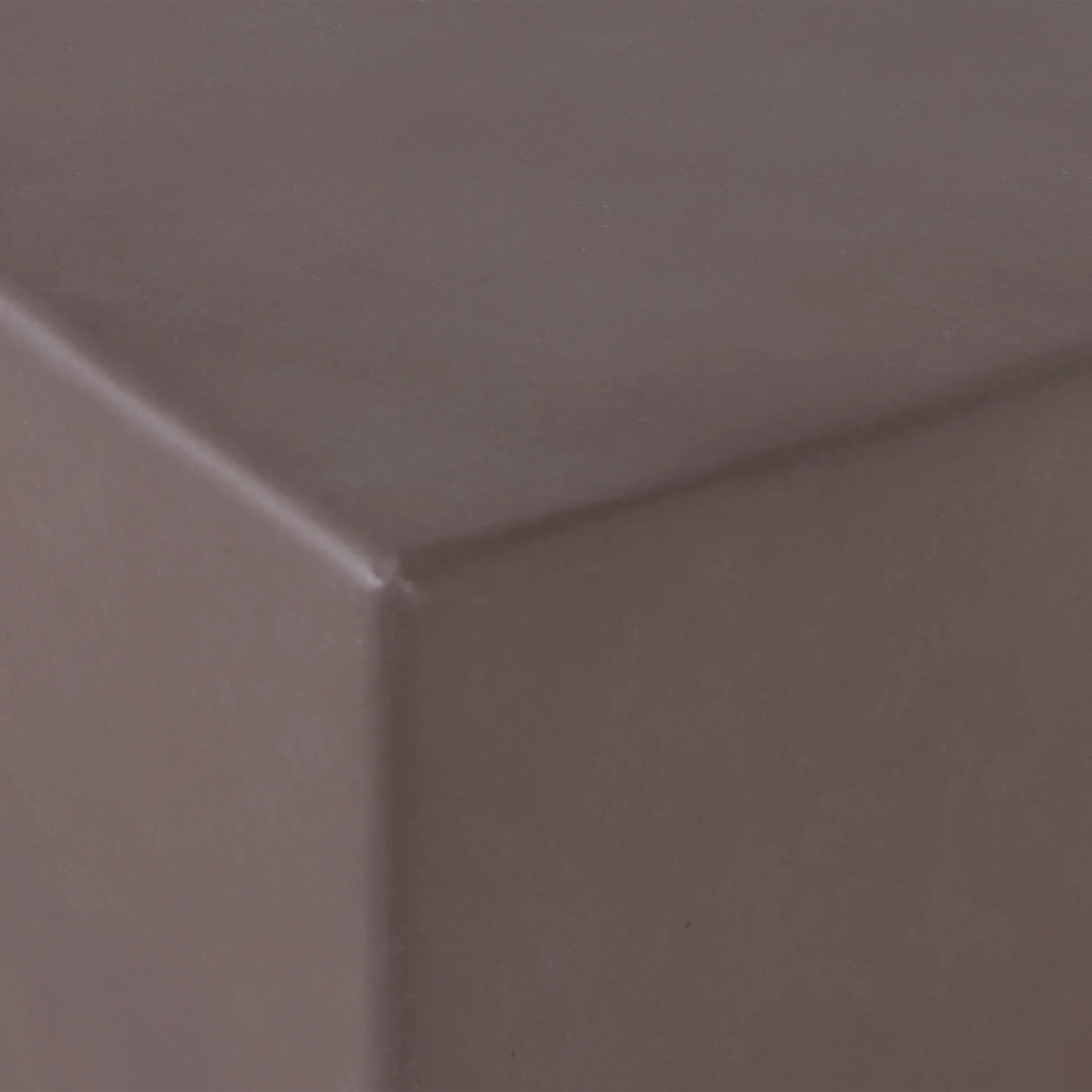 Hocker ZINA Beistelltisch 50 x 50 cm Fiberclay braun Sitzhocker Sitzpouf