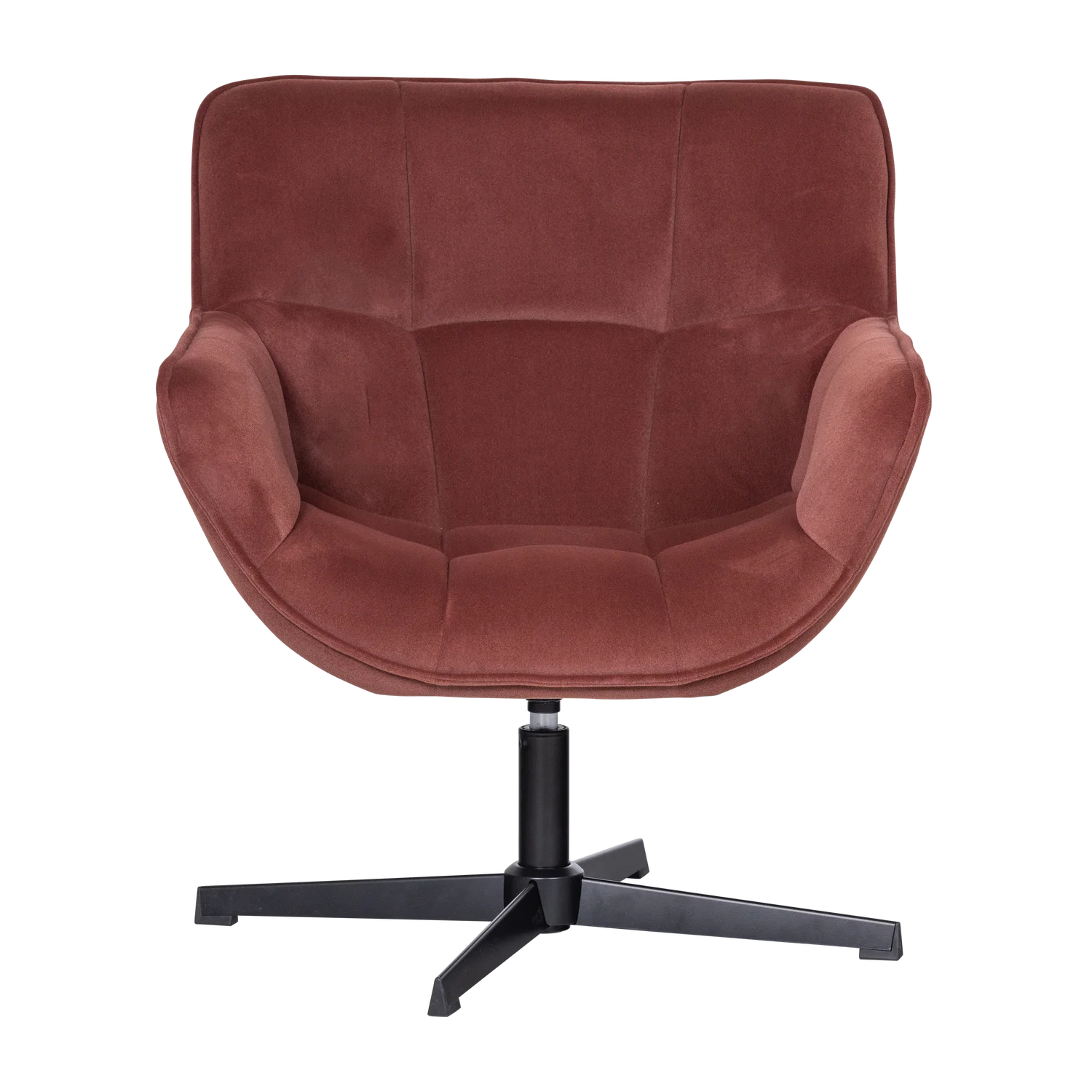 Drehsessel WIBO drehbar Velvet Samt braun rot Sessel