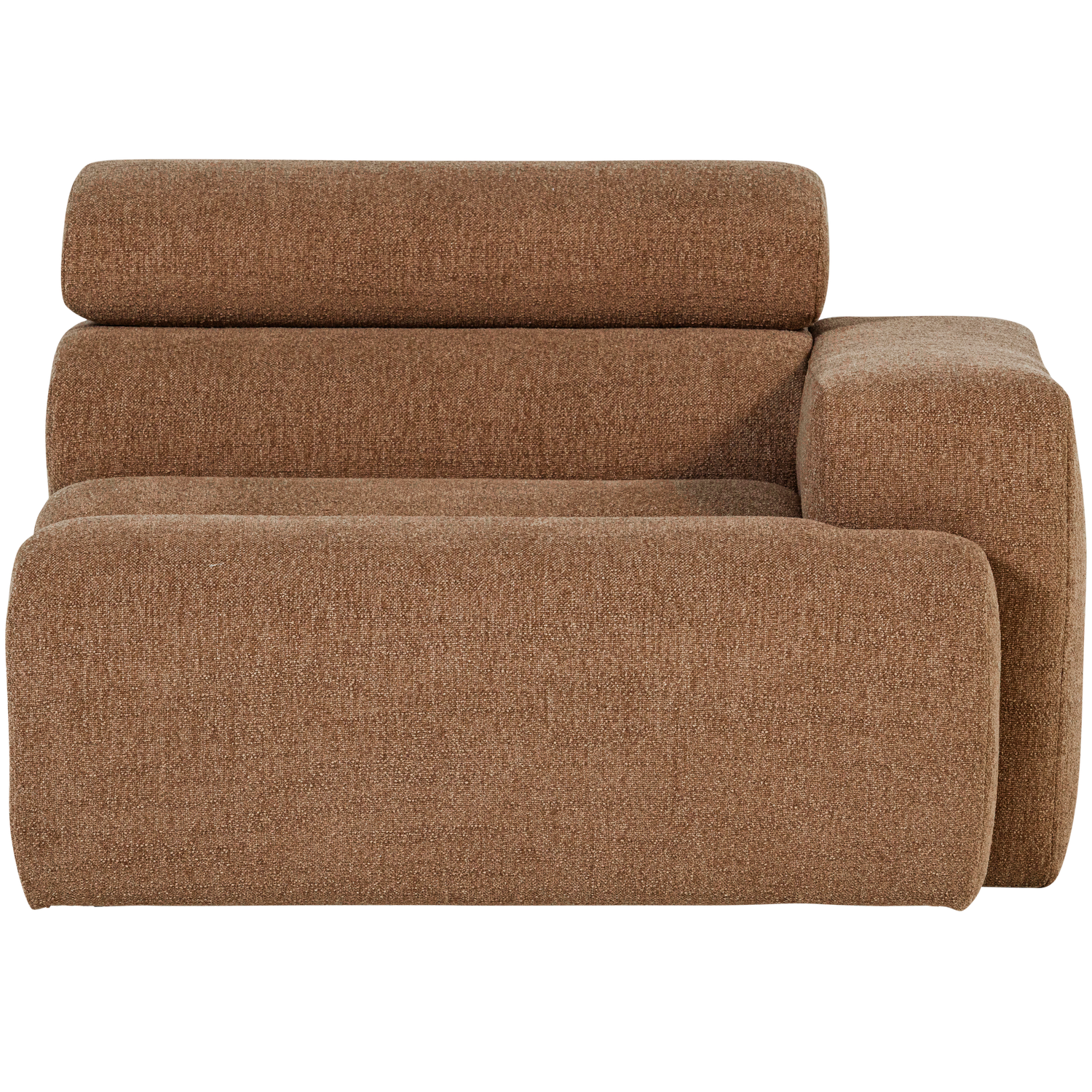 Sofaelement NOVI mit Armlehne rechts Element Bouclé karamell