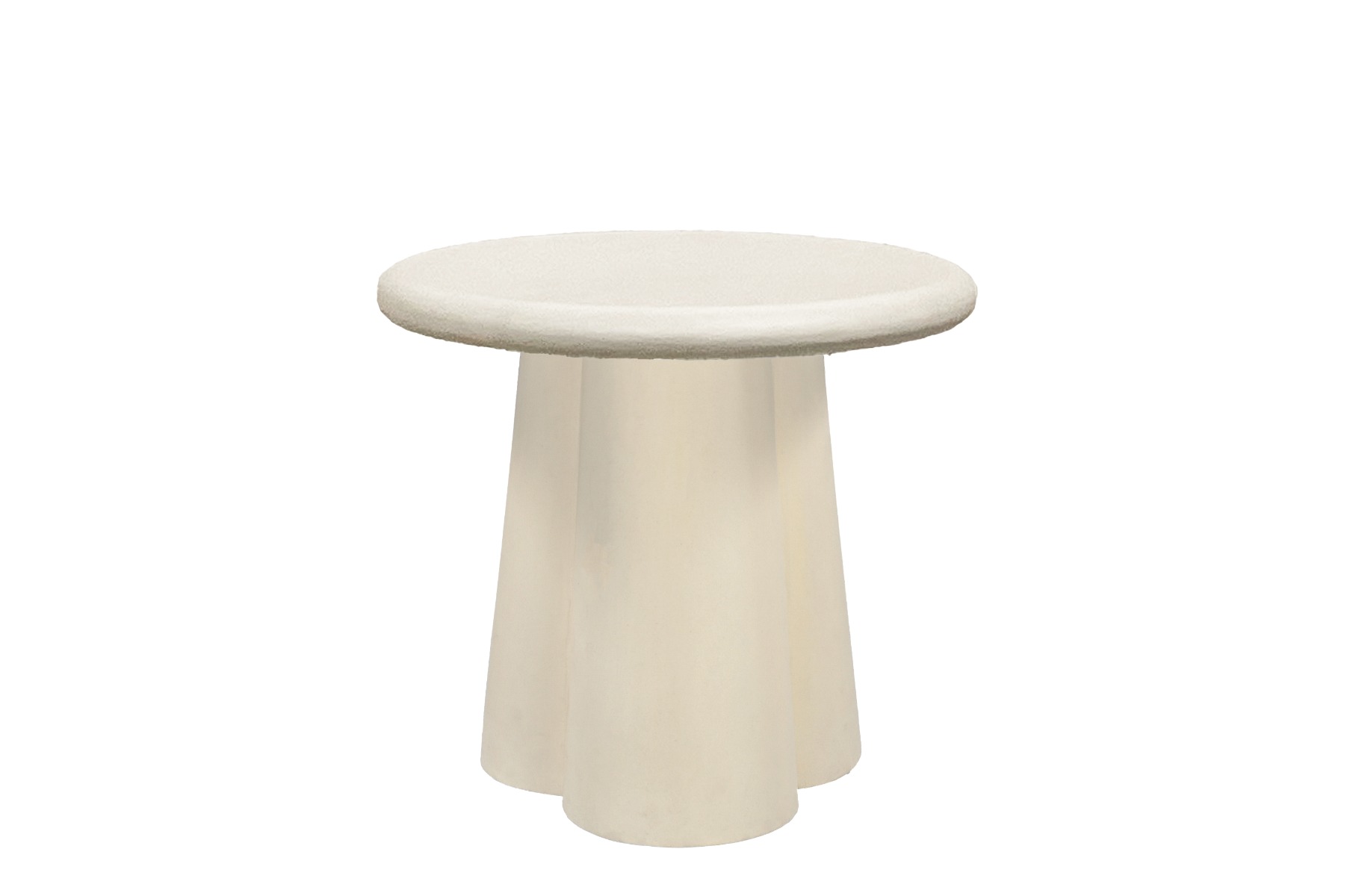 Couchtisch Sandy Ø 50 cm Beton cremeweiß Sofatisch Anstelltisch