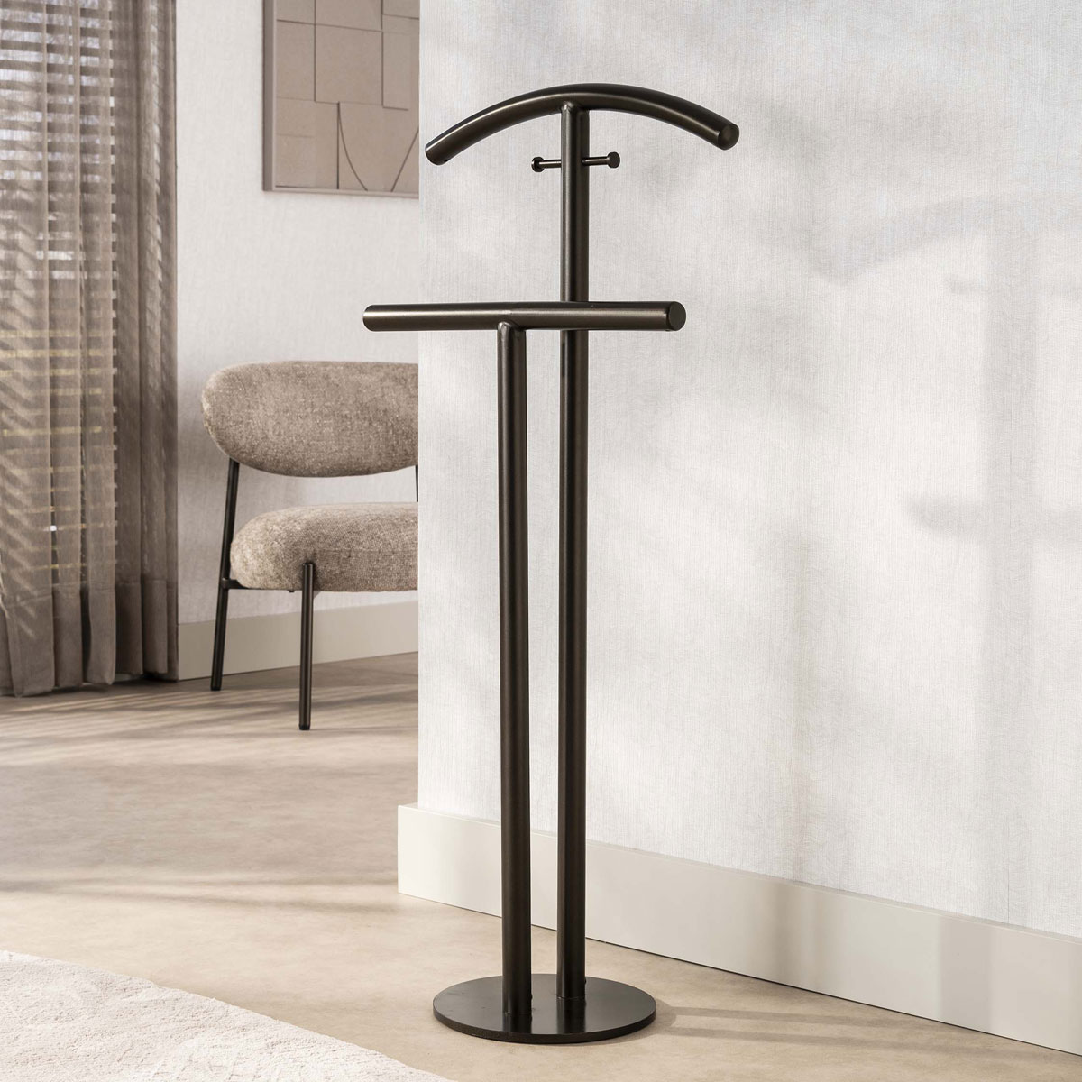 Kleiderständer LIENO H 106 cm Metall bronzefarben Herrendiener