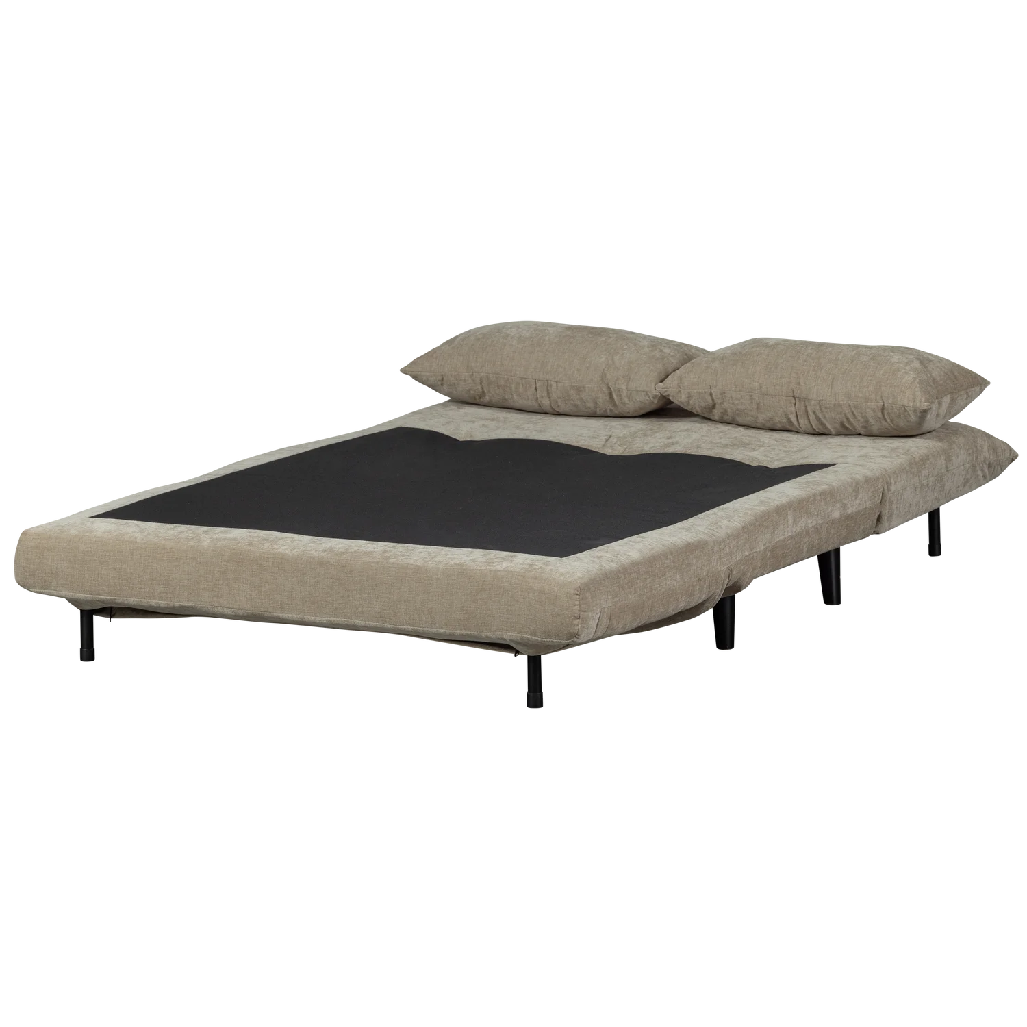 2 Sitzer Schlafsofa XEM B 122 cm ausklappbar Velvet natur