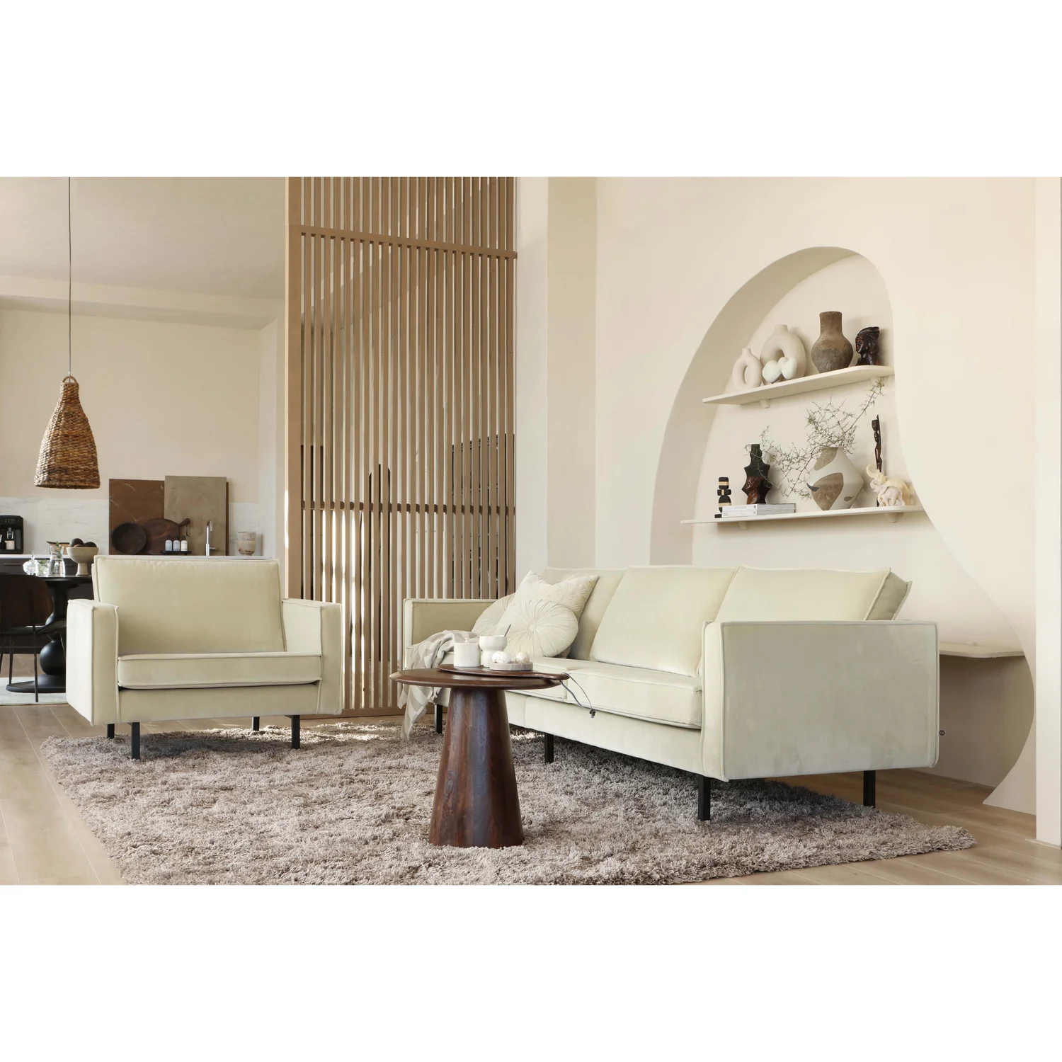 Beistelltisch POSTURE H 51 cm Mangoholz dunkelbraun Couchtisch 