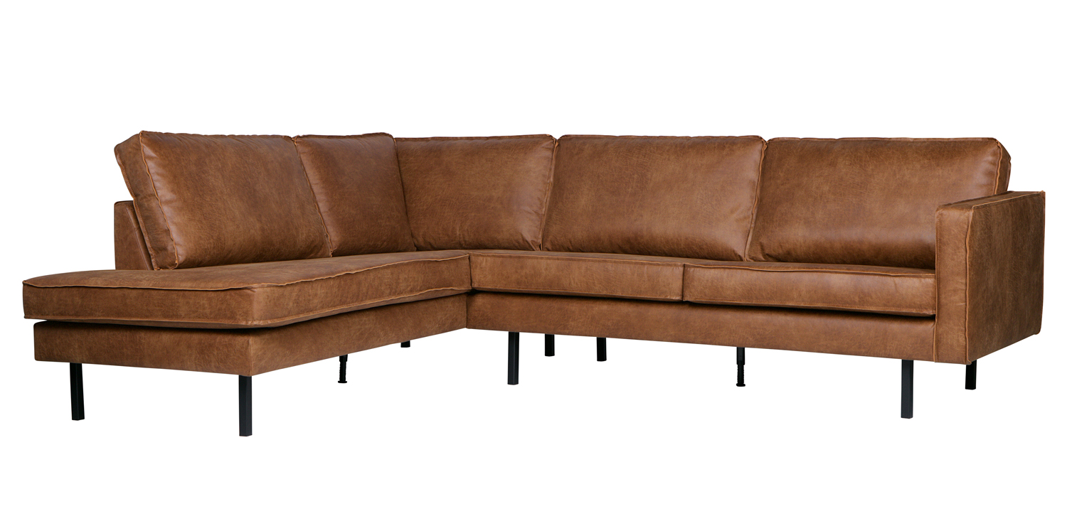 Ecksofa Rodeo recyceltes Leder Cognac