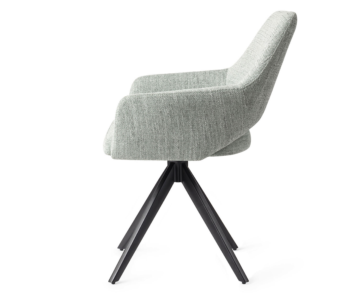 Esszimmerstuhl drehbar Yanai Stuhl Stoff salbeifarben Drehstuhl