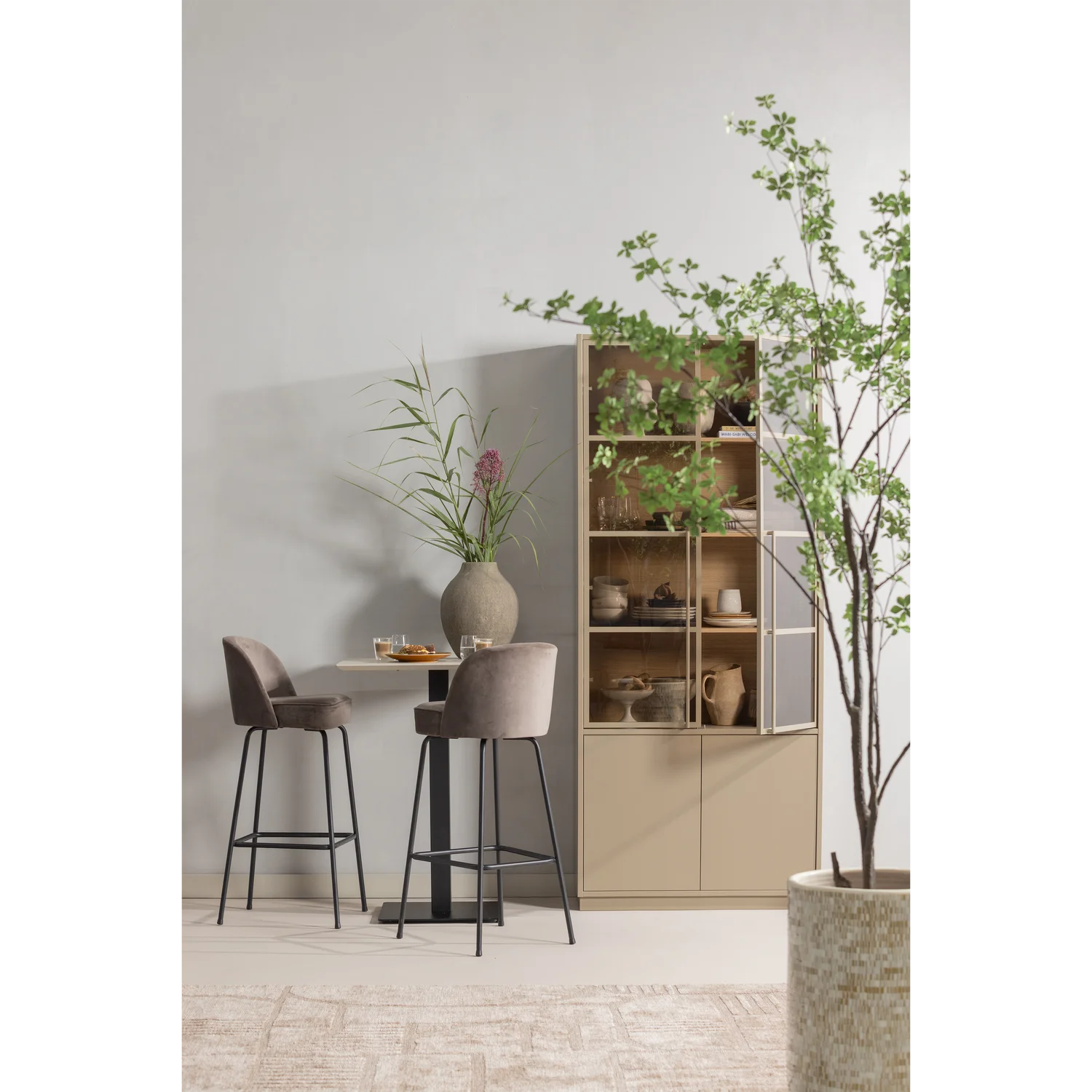 Barhocker Vogue SH 80 cm Bouclé nougat