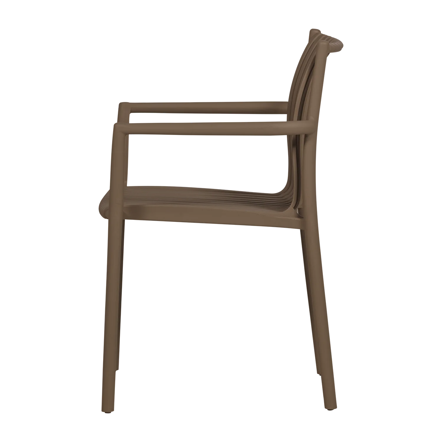 2er Set Gartenstuhl Kunststoff EASY GOING mittelbraun