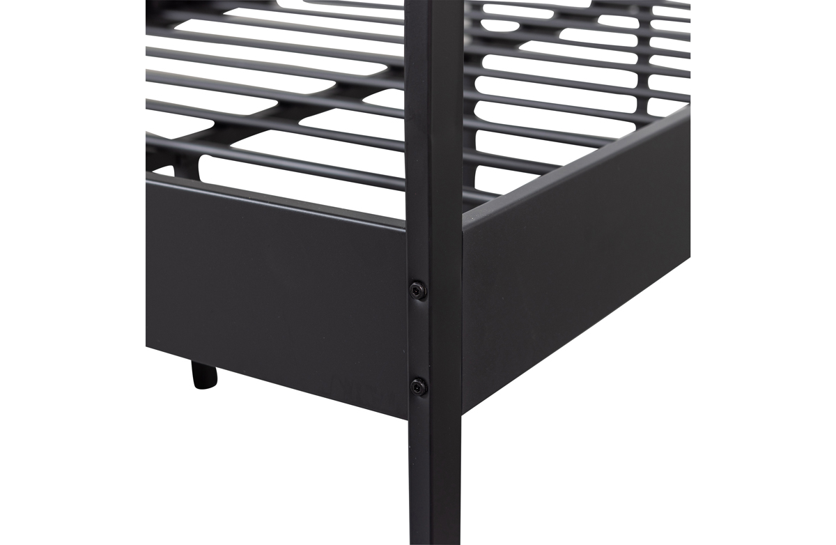 Einzelbett Mees schwarz 200 x 120 cm Metallbett Bett