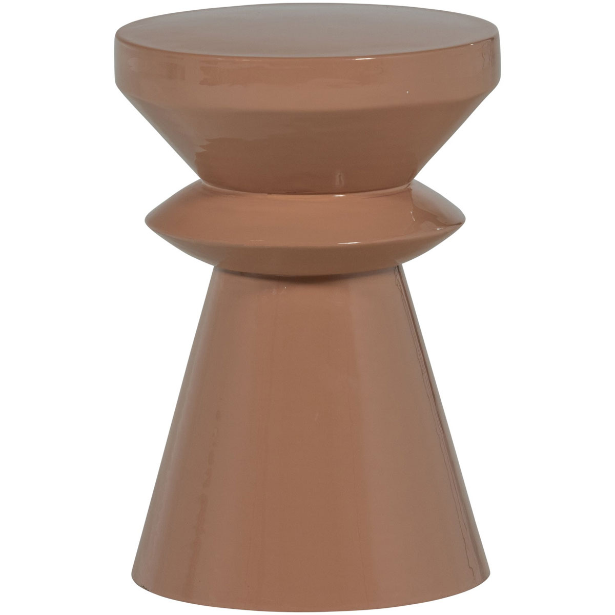Beistelltisch FEDDE Ø 30 cm Metall altrosa Couchtisch Anstelltisch