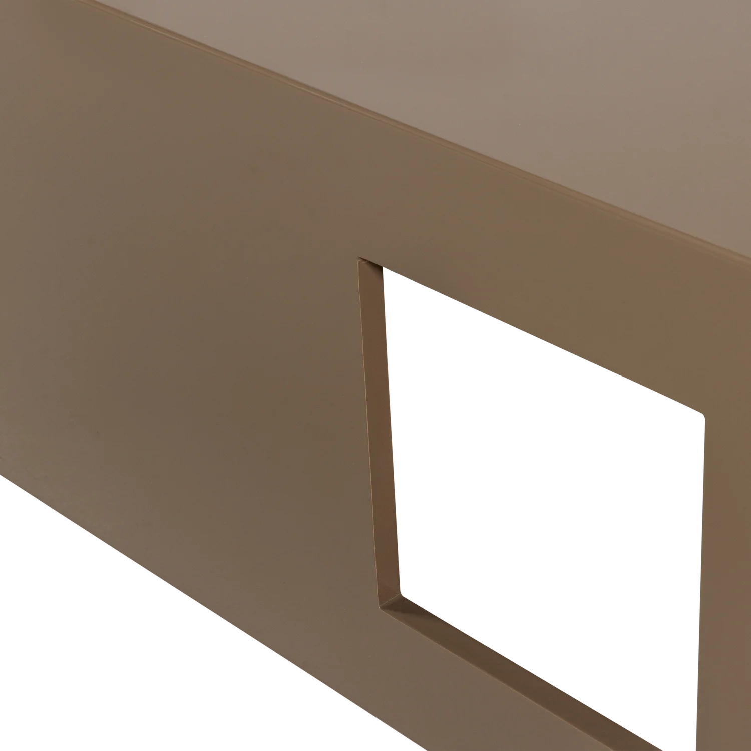 Couchtisch MODERN 88 x 88 cm MDF hochglanz sandfarben