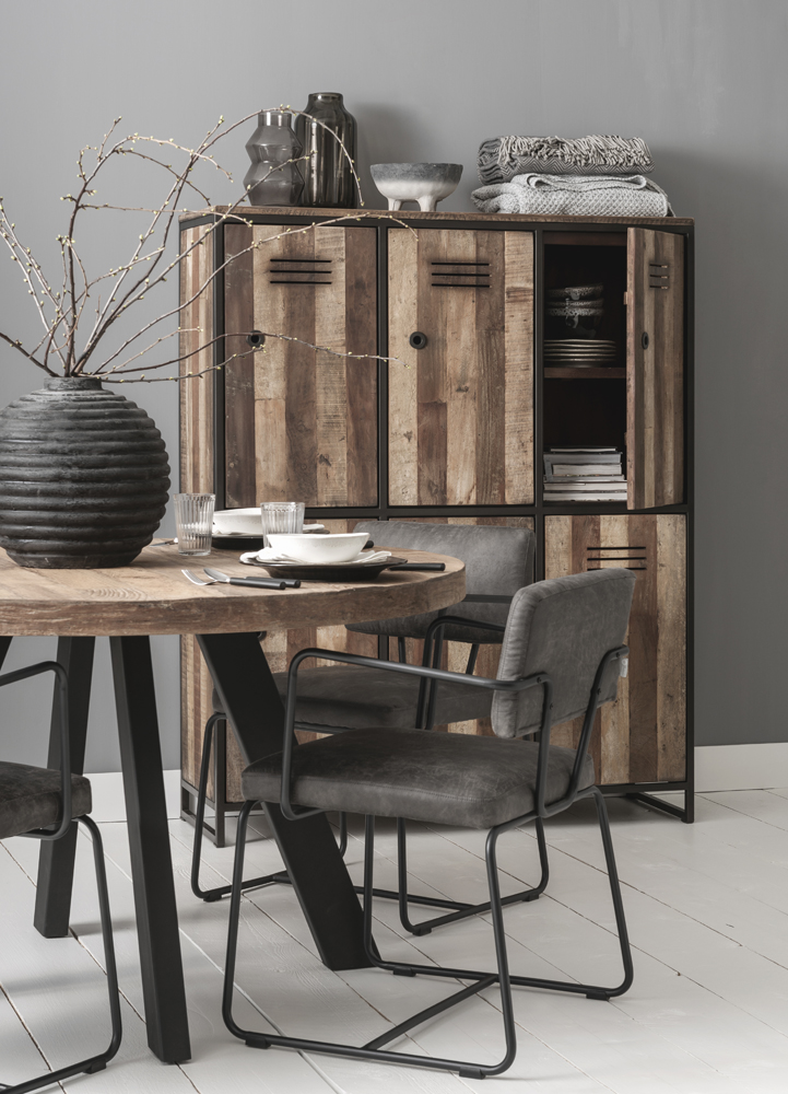 d-Bodhi Schrank Küchenschrank TUAREG mit 6 Türen recyceltes Teak Holz