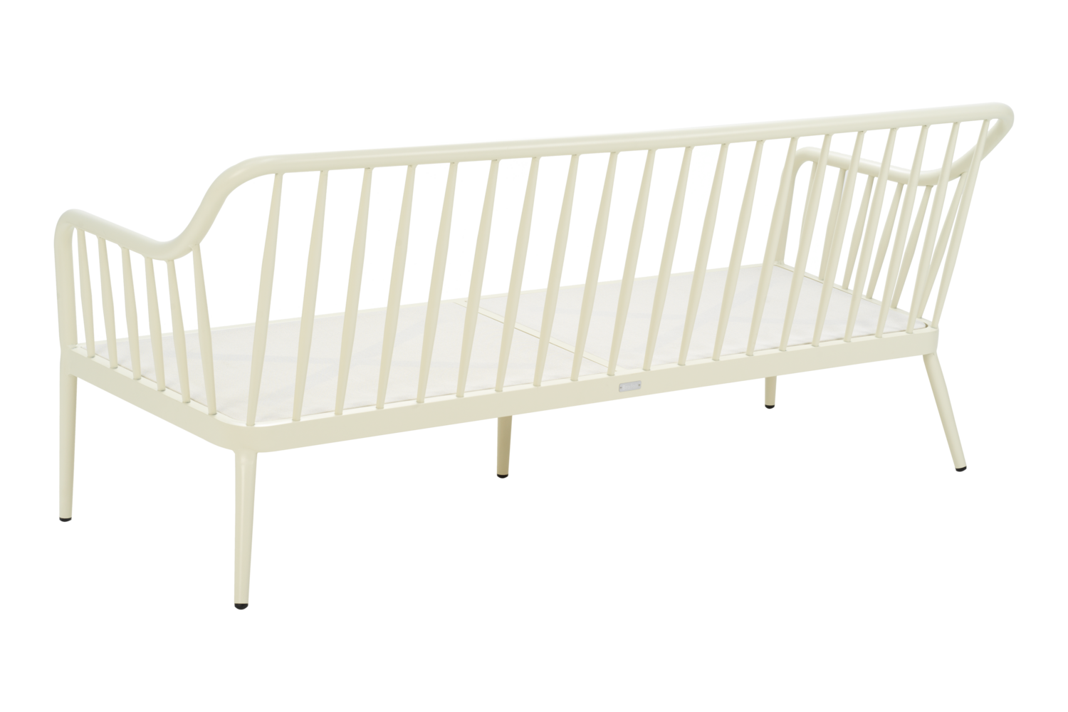 3 Sitzer Gartensofa Sofa Coleville 185 cm mit Kissen Aluminium weiß