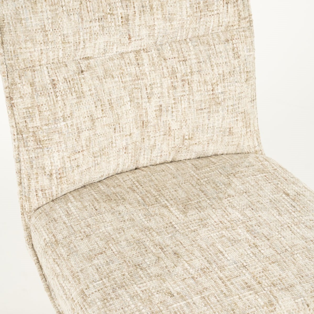 Drehstuhl Ferre Stoff beige Vierfußstuhl Esszimmerstuhl