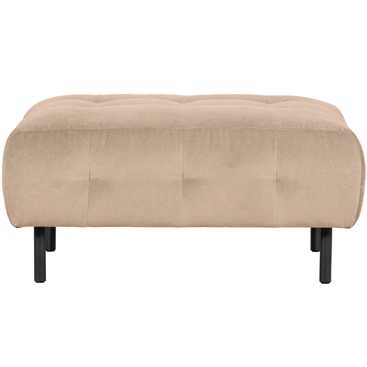 Pouf LLOYD 90 x 90 cm Hocker Sitzhocker Samt Velvet meersalz