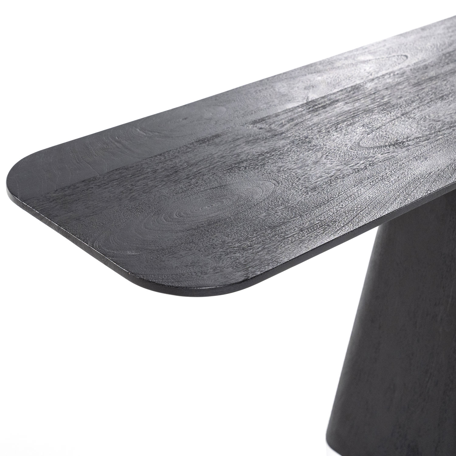 Konsolentisch Aron 180 x 40 cm Mango Holz schwarz