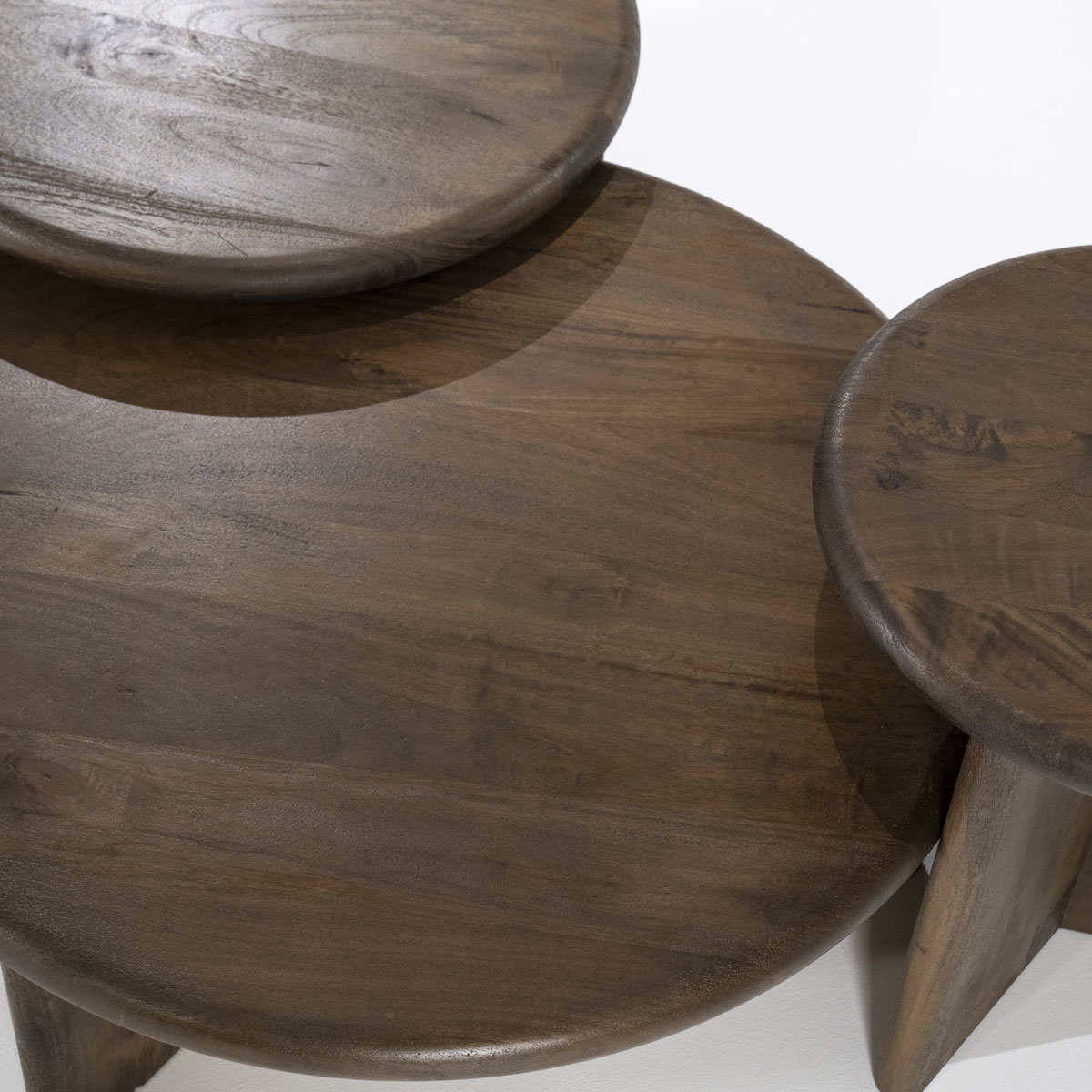 Couchtisch Leoti rund Ø 80 cm Akazie Holz braun