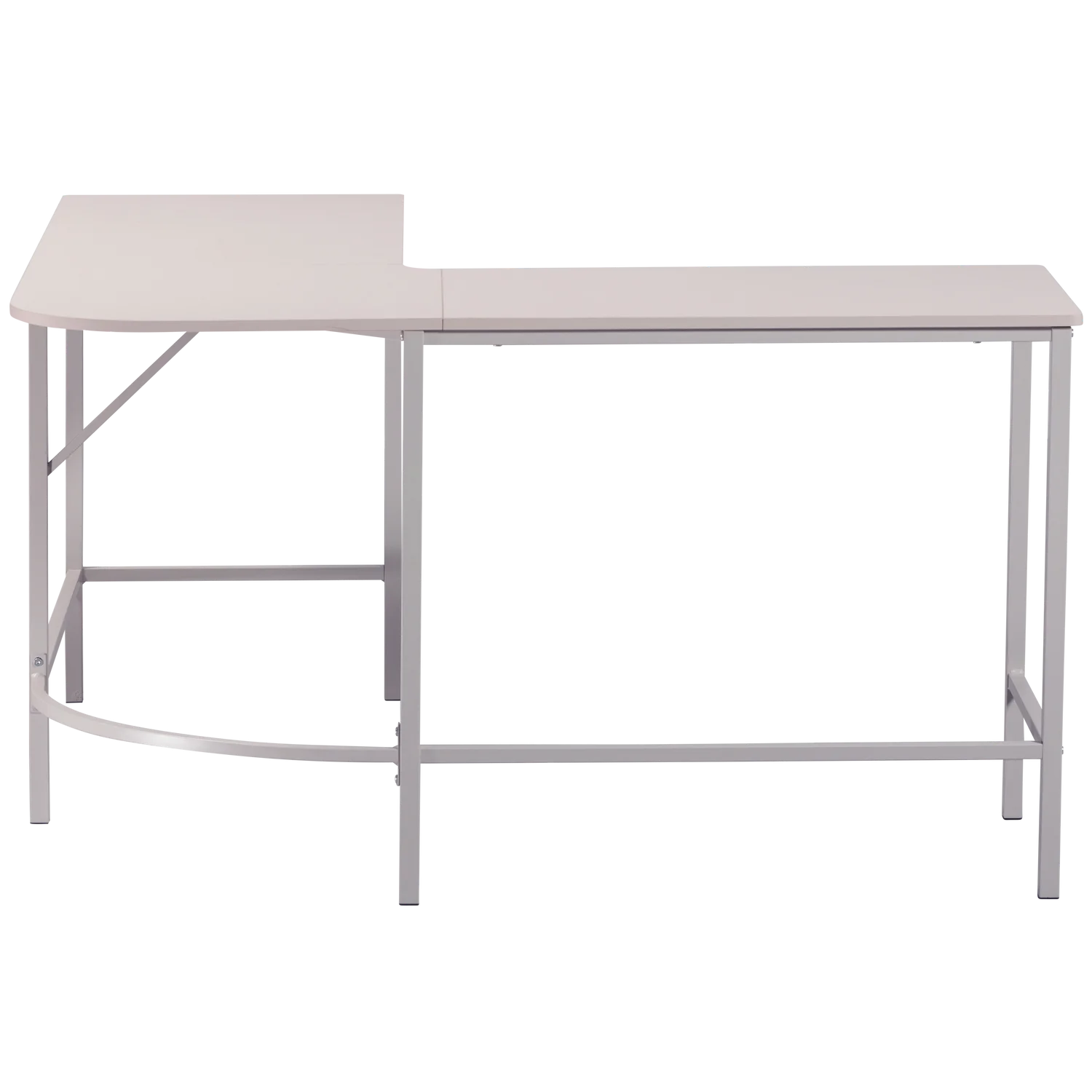 Eckschreibtisch MIKE 135 x 135 cm MDF Metall staubgrau