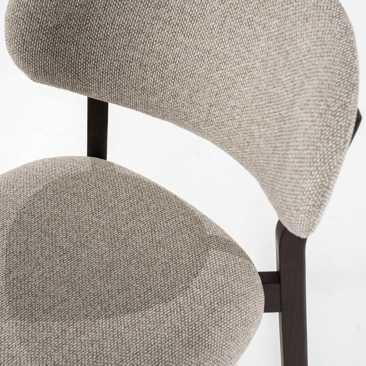Esszimmer Stuhl Mikky Eiche Holz Stoff taupe